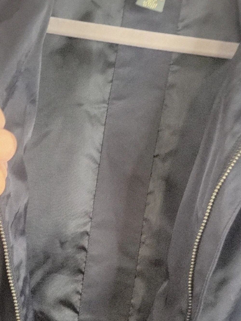 Banana Republic Men's Black Zip-Front Windbreaker Jacket